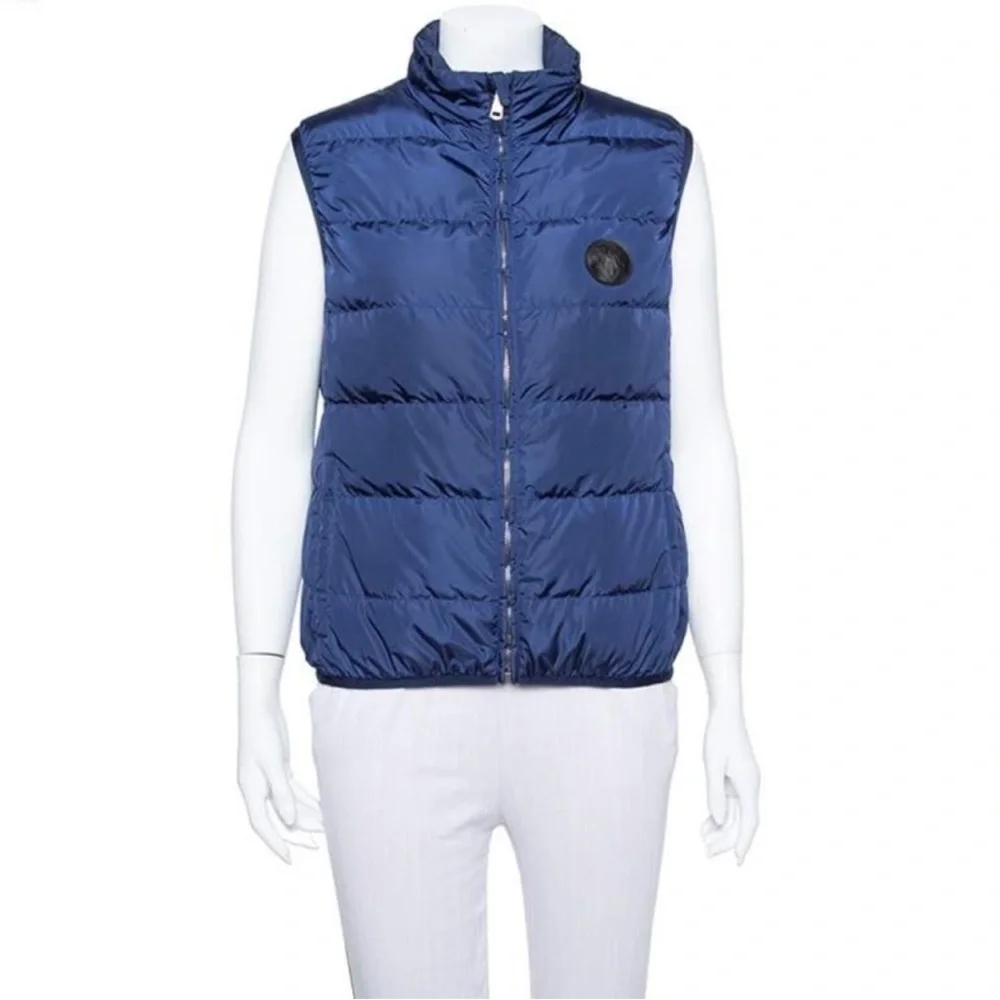 Gucci Navy blue Quilted Vest jacket made Italia